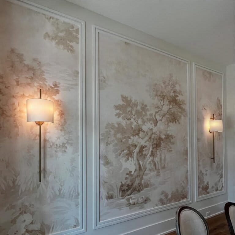 Dining wall moulding panels